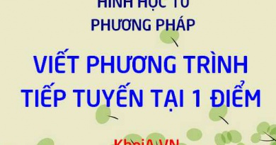 Cách viết phương trình tiếp tuyến TẠI 1 điểm của đường tròn - Hình học 10